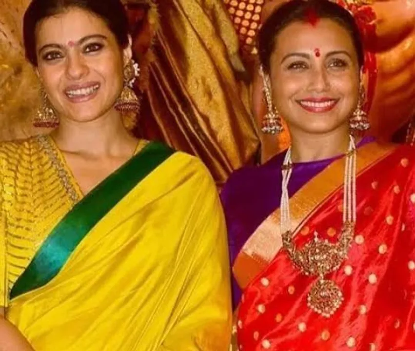 অঞ্জলি দিতে গিয়ে একসঙ্গে দেখা মিলল কাজল, রানীর