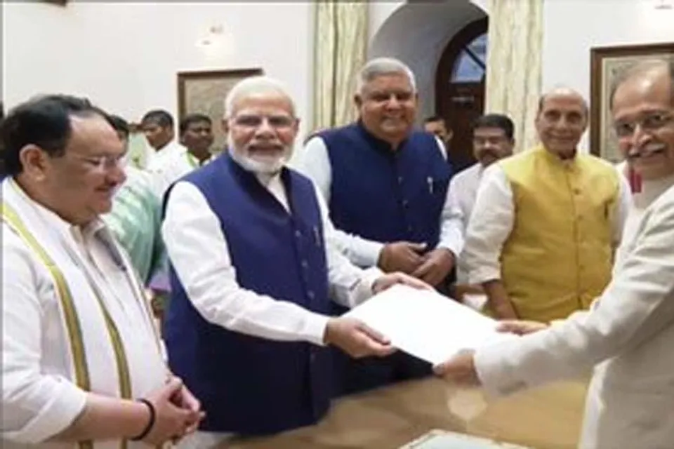 মনোনয়ন পত্র জমা দিলেন জগদীপ ধনকড়- দেখুন ভিডিও