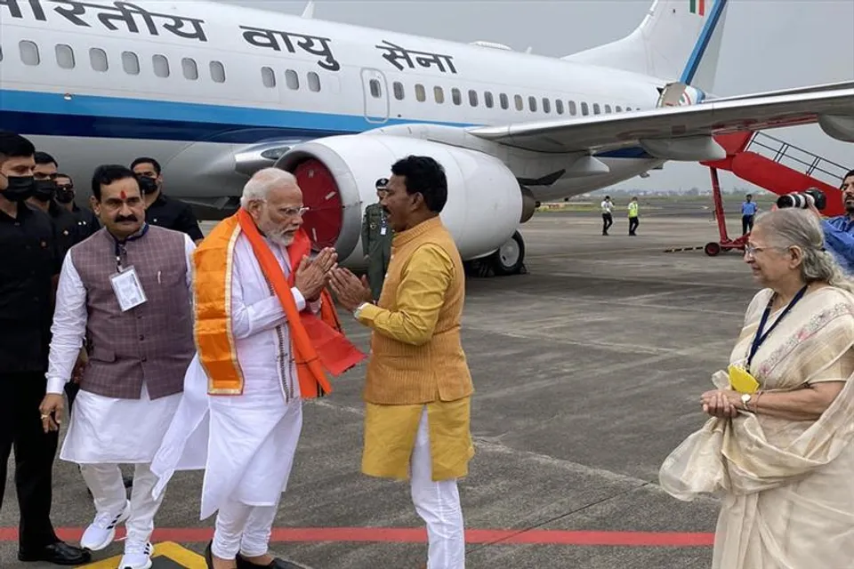 মধ্যপ্রদেশ পৌঁছালেন প্রধানমন্ত্রী