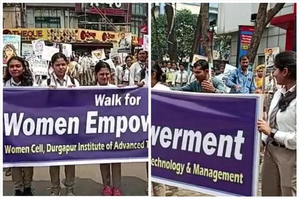 নারী শক্তির সম্মানে বেসরকারী কলেজের র‍্যালি