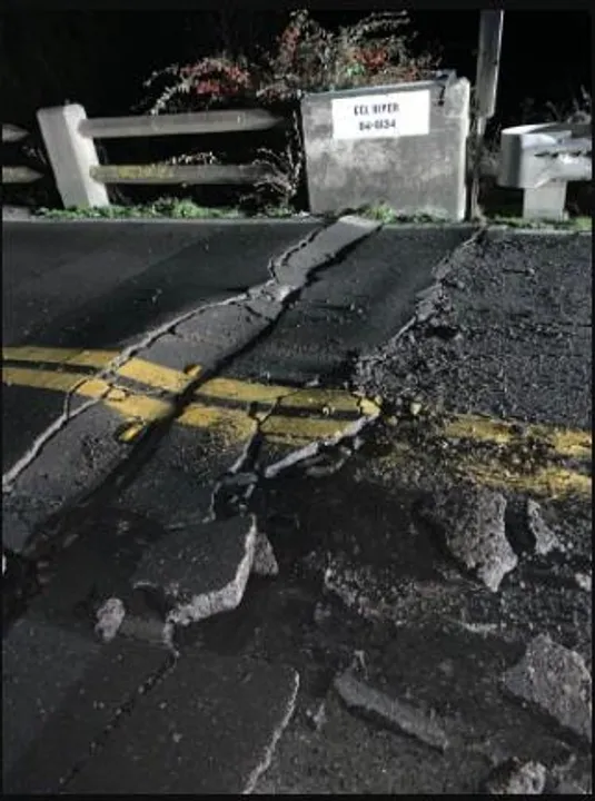 California Earthquake: ফার্নডেলের সেতুতে ফাটল