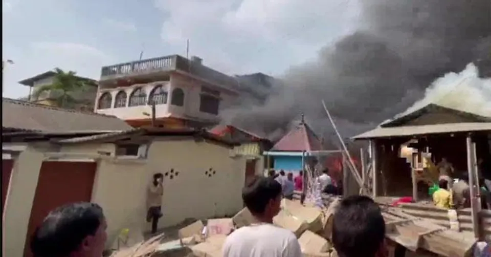 বোকাজানের বাজার এলাকায় অগ্নিকাণ্ড