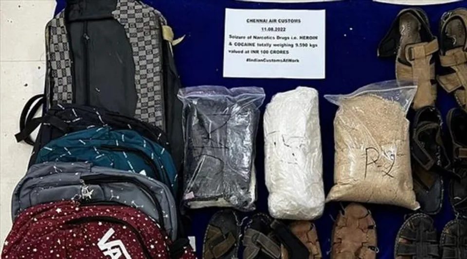 চেন্নাই বিমানবন্দরে ১০০ কোটি টাকার মাদক বাজেয়াপ্ত