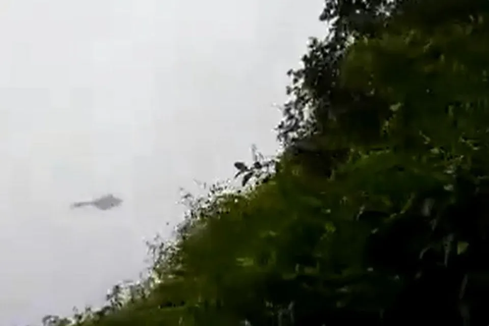 CDS helicopter just before the crash!