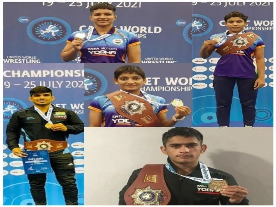 PM Modi lauds performance of Indian wrestlers at World Cadet Championship