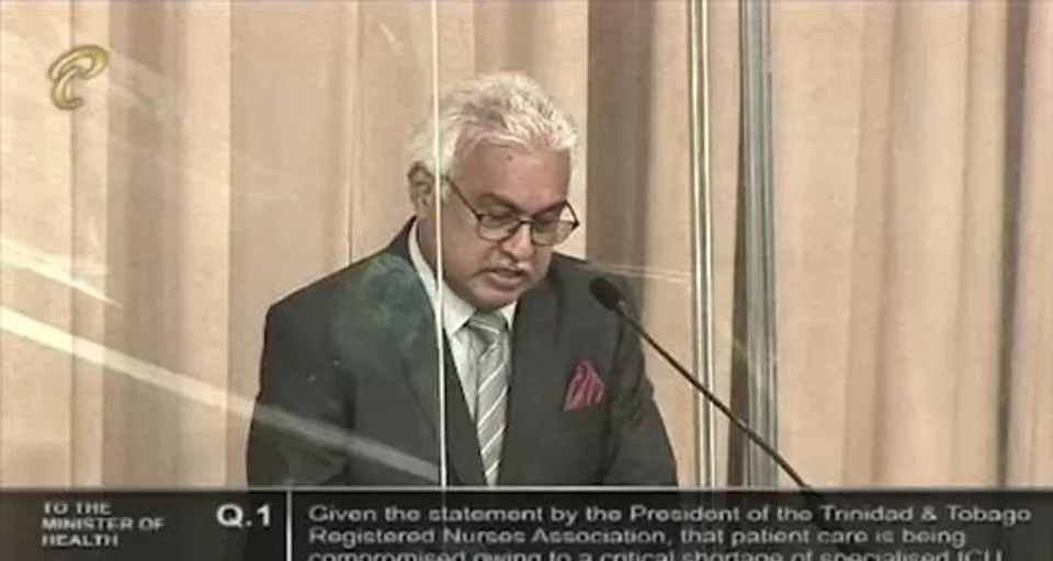 T&T HEALTH MINISTER SAYS TRAINIG OF ICU NURSES ONGOING DESPITE REPORTS OF STAFF SHORTAGE