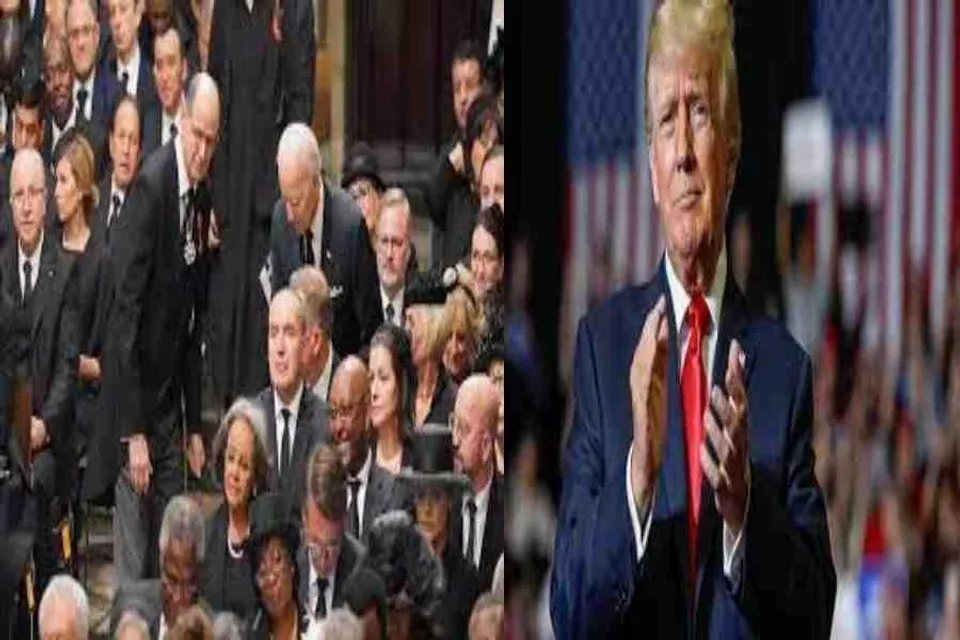 Donald Trump's sarcasm over Biden's position at the Queen's funeral