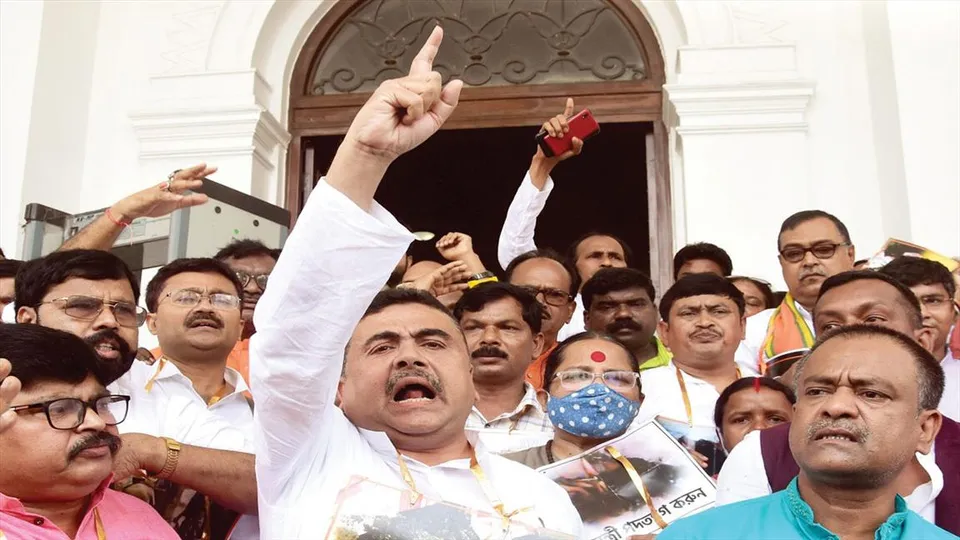 Child deaths are increasing, BJP legislators are protesting at assembly premises