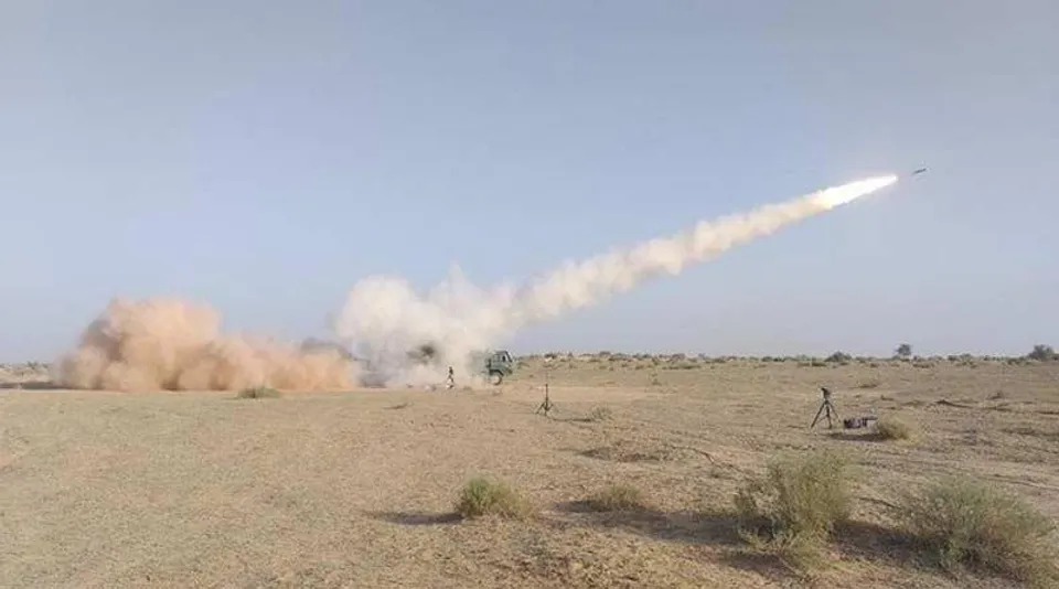 Successful new 'Pinak' rocket test at Pokhran