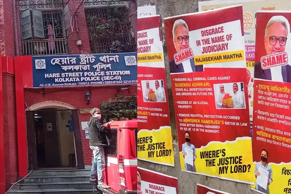 Postering in the name of Justice Mantha, case filed in police station