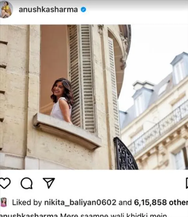 Anushka Sharma smiles from the window