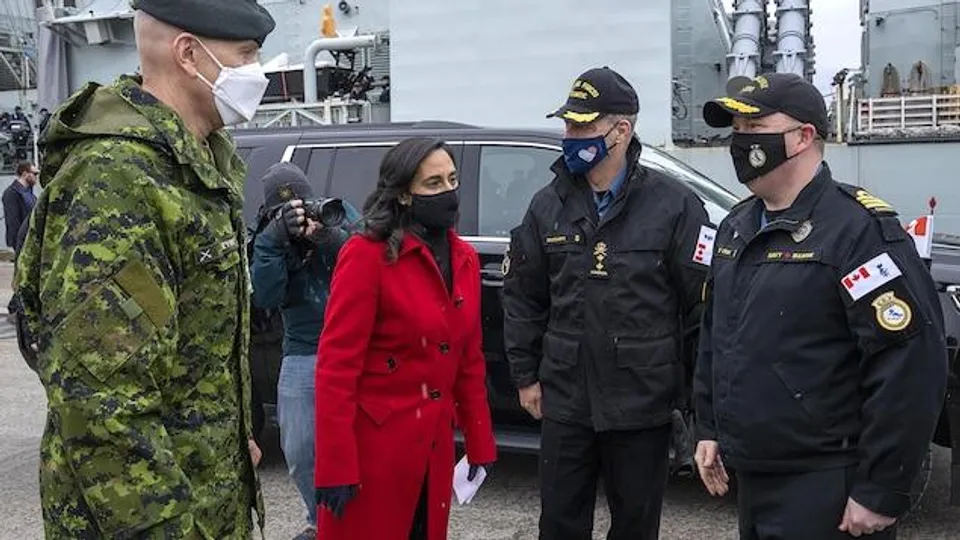 ON A HUMANITARIAN MISSION...THE CANADIAN TROOPS BEING DEPLOYED TO POLAND.