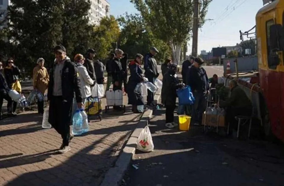 Russian-backed official claims about 15,000 civilians were relocated away from Kherson frontline