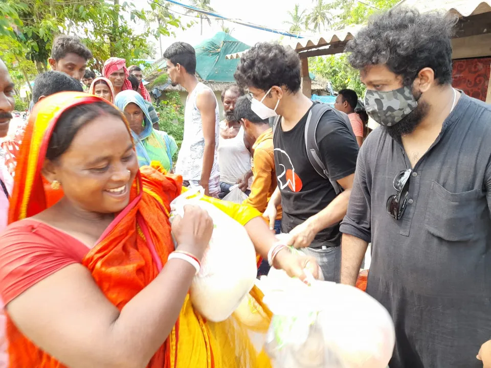 Relief work by SHAHOJ Theatre Group