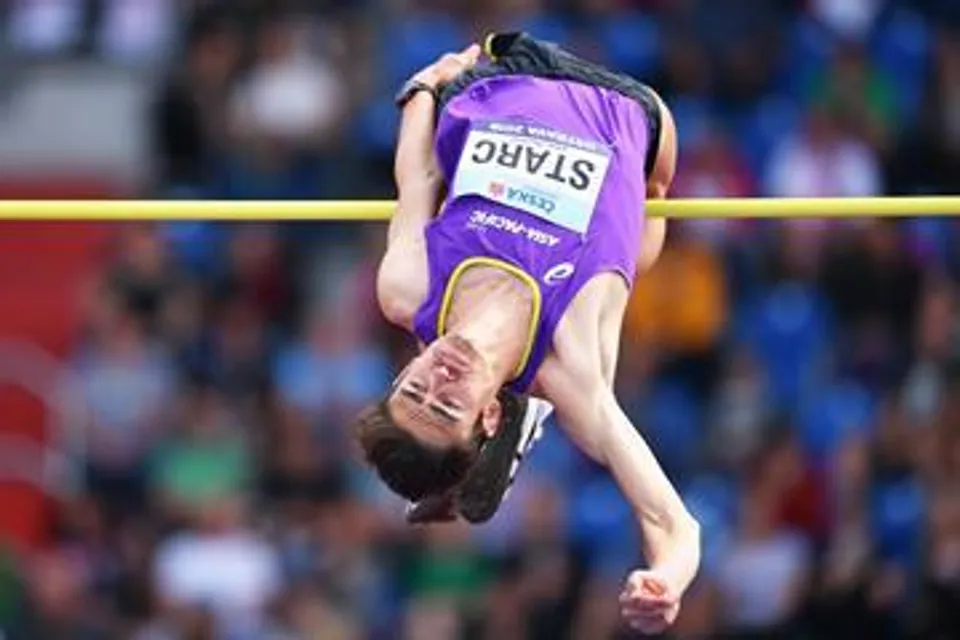 Brendan in Group B of the qualification round of the men's high jump