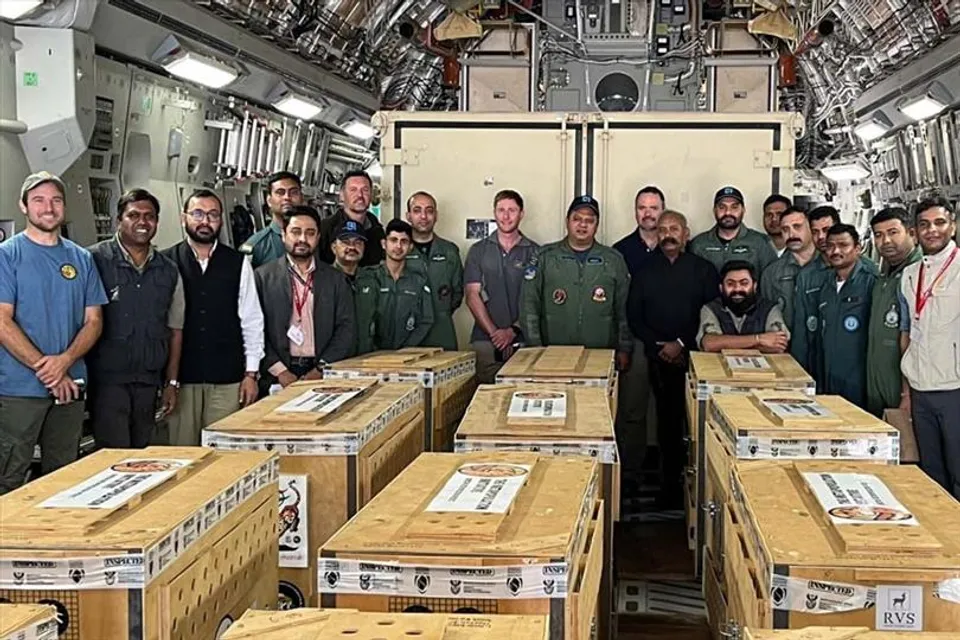 More 12 cheetah's arrived at India, IAF shares pictures