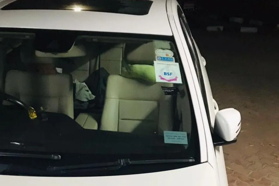 Car with BSF sticker raises eyebrows