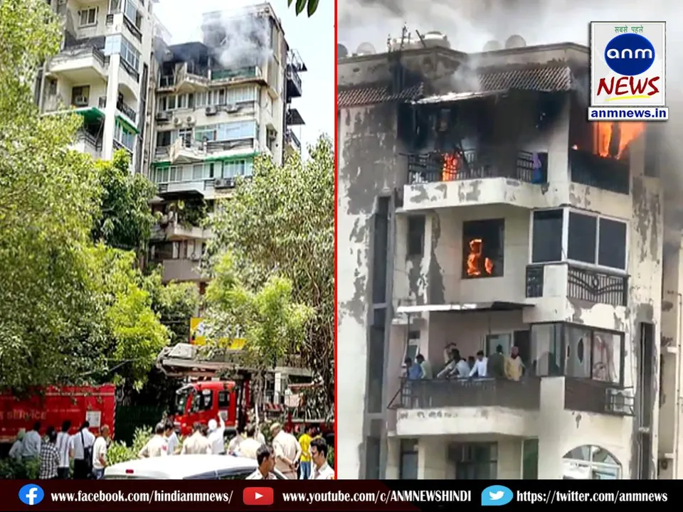A fire broke out in a flat located on the seventh floor of Sabad Apartment in Dwarka
