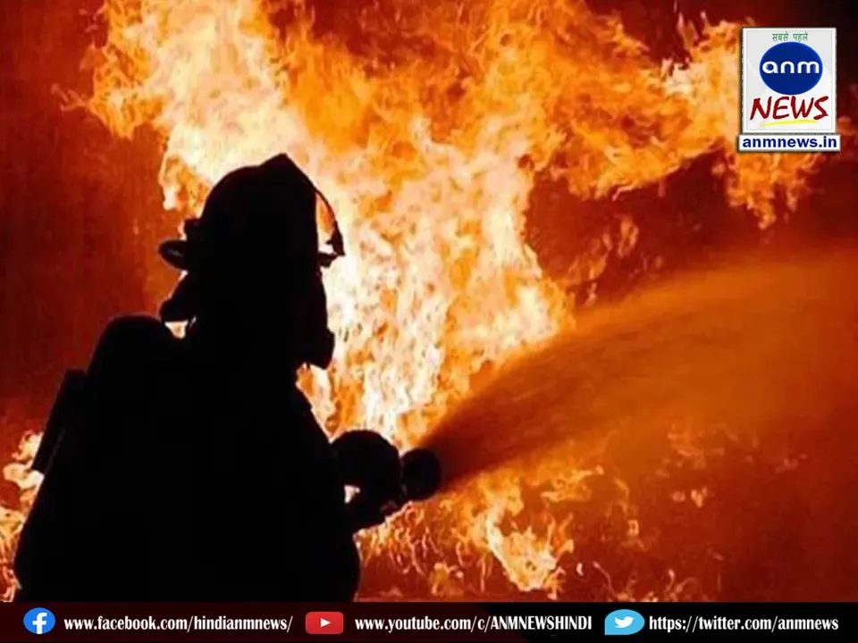 tire factory in fire