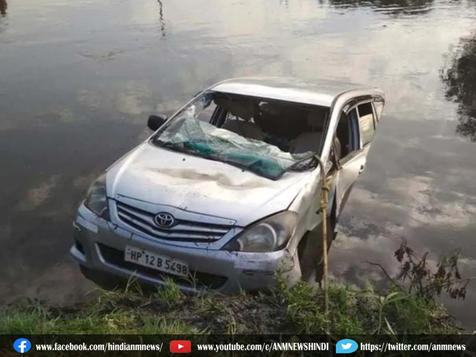car in river