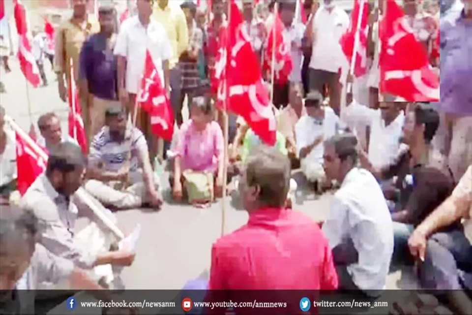 चेन्नई में ट्रेड यूनियनों ने किया विरोध