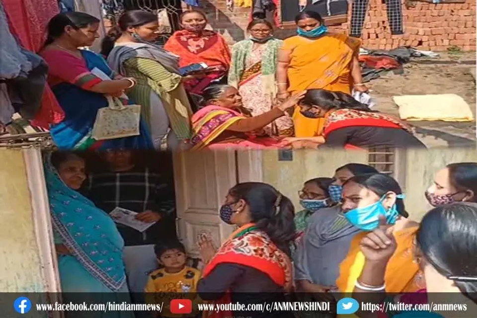 तृणमूल कांग्रेस के प्रत्याशी ने घर-घर जाकर किया चुनाव प्रचार