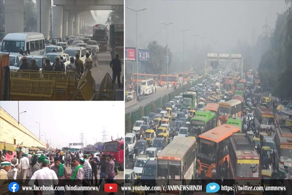 किसान महापंचायत: अन्य मार्गों पर भी बैरिकेडिंग होने के चलते कई जगहों पर लंबा जाम