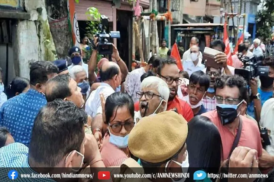 माकपा के उम्मीदवार की पुलिस के साथ झड़प