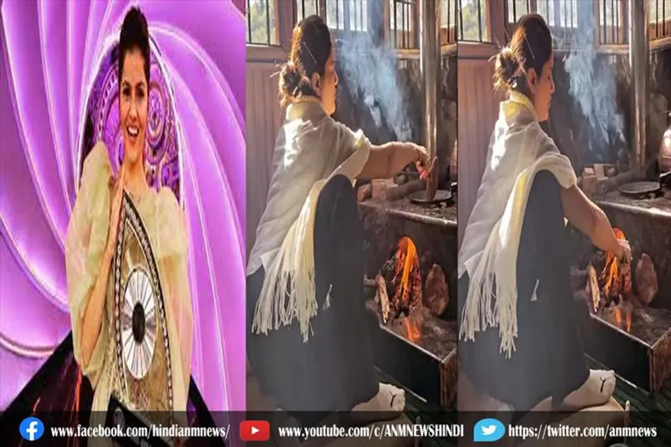 चूल्हे पर रोटियां सेंकती दिखीं बिग बॉस-14 की विनर रुबीना