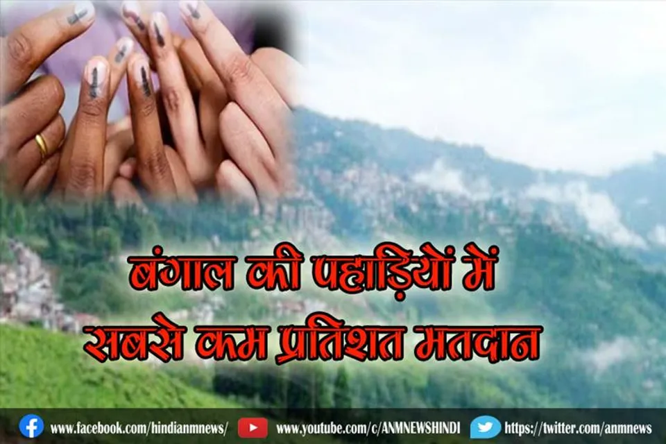 बंगाल की पहाड़ियों में सबसे कम प्रतिशत मतदान