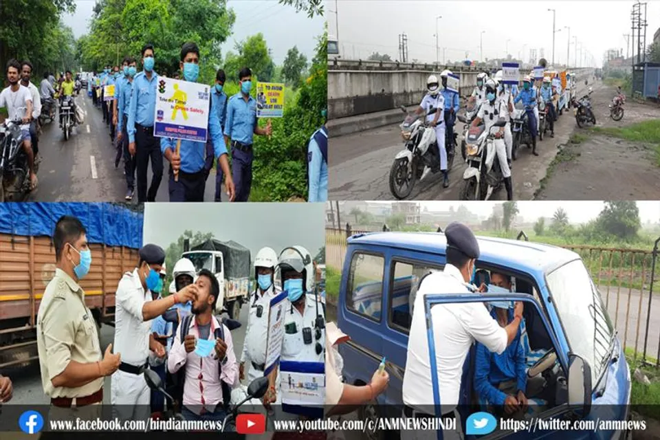 सेफ ड्राइव सेव लाइफ के पांचवी वर्षगांठ पर अंडाल ट्रैफिक ने निकाली जागरूकता रैली