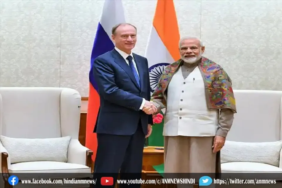 प्रधानमंत्री ने रूसी एनएसए निकोलाई पात्रुशेव की अगवानी की