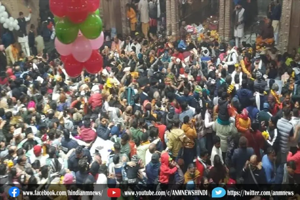 ब्रज में नववर्ष पर लाखों की संख्या में श्रद्धालु पहुंचे