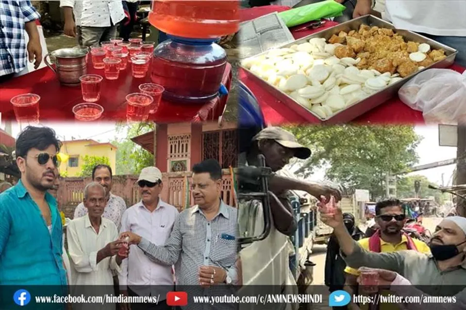 भीषण गर्मी में राहत के लिए टीएमवाईसी ने किया शरबत वितरण