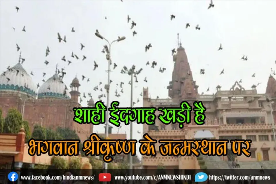 शाही ईदगाह खड़ी है भगवान श्रीकृष्ण के जन्मस्थान पर