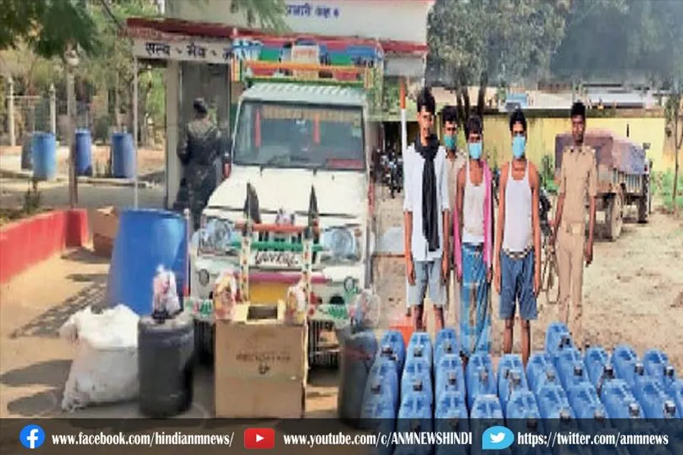 बिहार पुलिस ने की भरी मात्रा में स्प्रिट जब्त