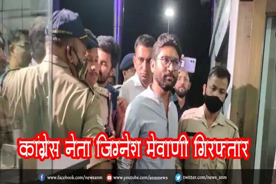 कांग्रेस नेता जिग्नेश मेवाणी गिरफ्तार