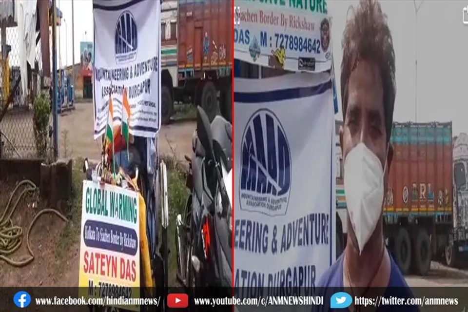 सत्येन दास रिक्शा लेकर निकले लदाख