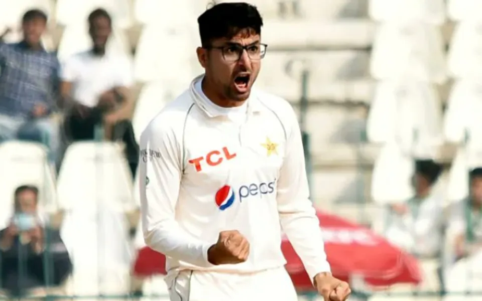 Abrar Ahmed against England