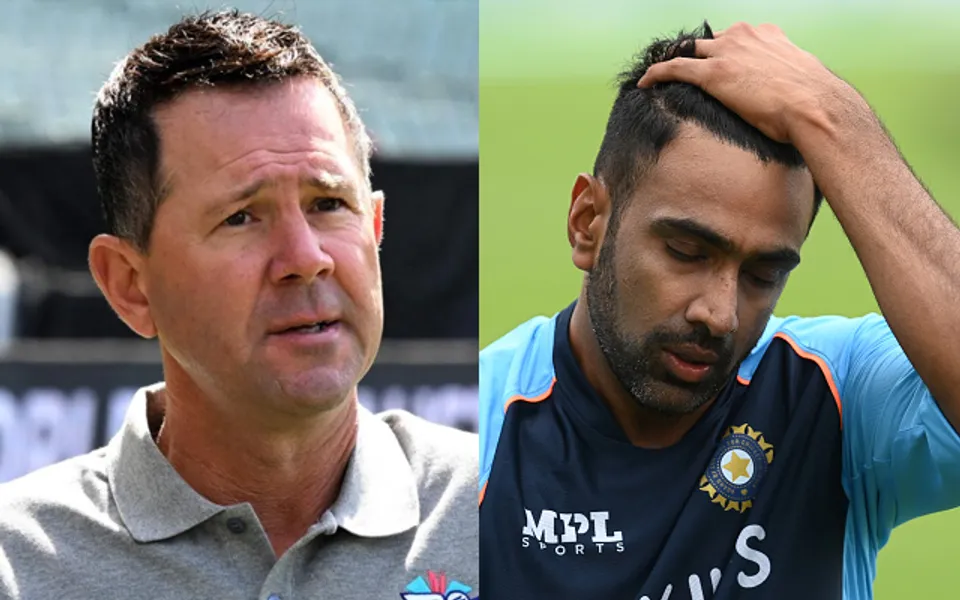 Ricky Ponting and R Ashwin (Source - Twitter)