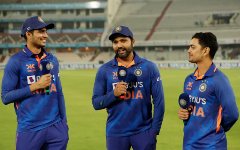 Shubman Gill, Rohit Sharma, and Ishan Kishan