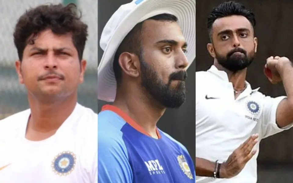 Kuldeep Yadav, KL Rahul, and Jaydev Unadkat