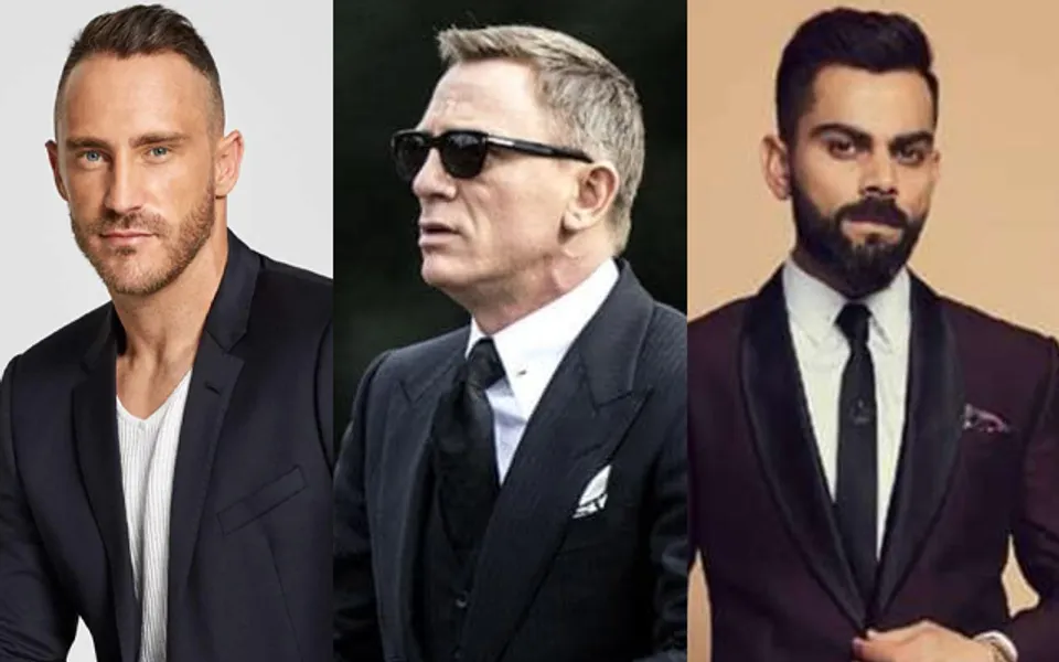 Faf du Plessis, Daniel Craig, Virat Kohli