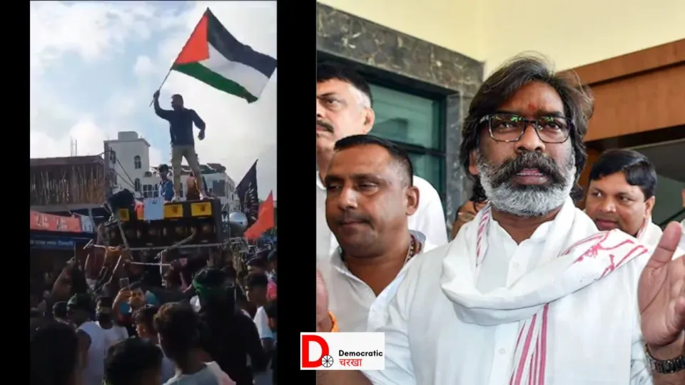 मुहर्रम में दिखा फिलिस्तीनी झंडा