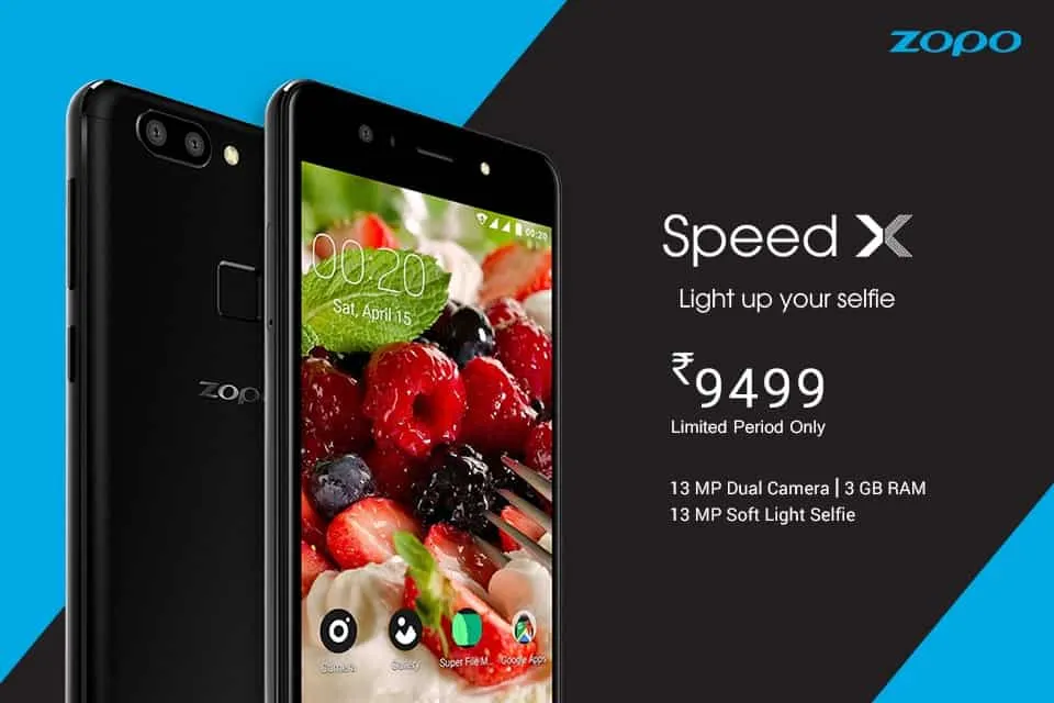 Zopo Speed X now available online at Rs.9, 499