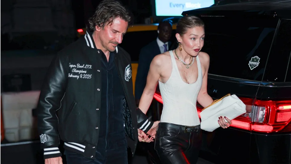 Bradley Cooper and Gigi Hadid are seen attending Hadid's 30th birthday at Le Chalet in Midtown on April 25 in New York City