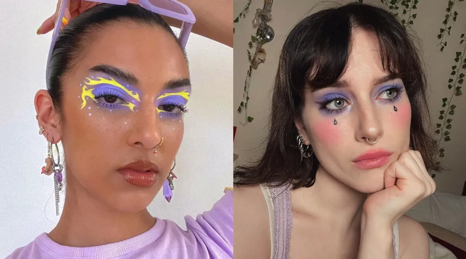 Very Peri Makeup