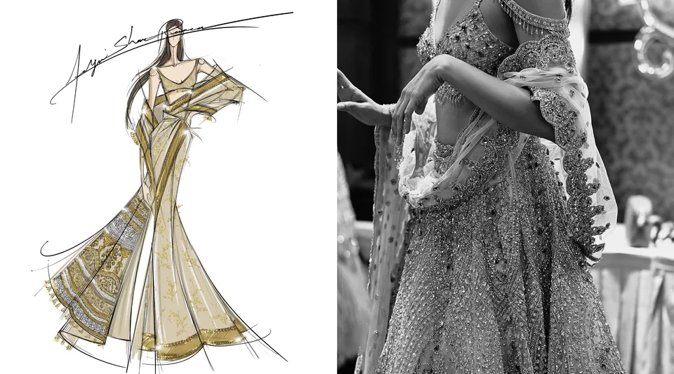 ELLE First Look: Falguni Shane Peacock On Their Opulent Fashion Collection ‘Rang Mahal’ At India Couture Week