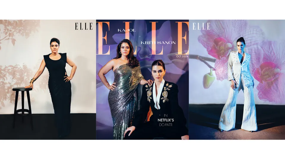 ELLE Digital Cover Stars: Dynamic Duo, Kajol And Kriti Sanon