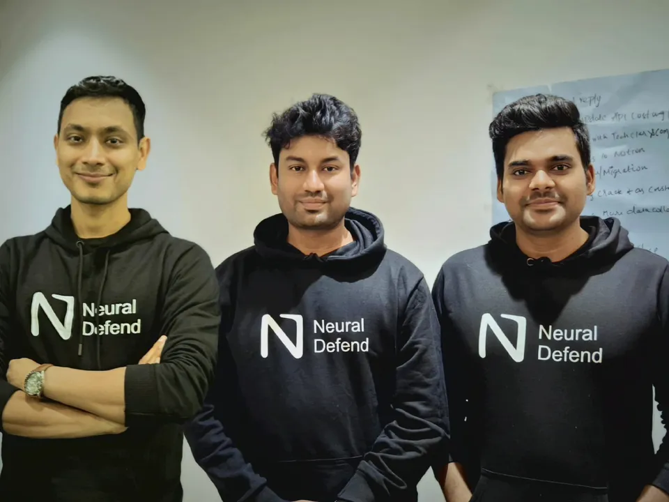 L-R_ Piyush Verma (CEO), Sivashankar Selvarajan (CTO), and ,Sumit Singh (Chief Data Officer), Neural Defend (1)